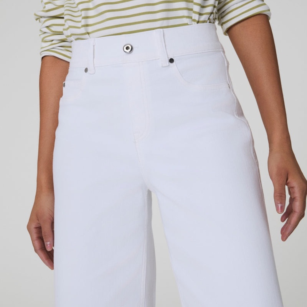 SPANX Crisp White Wide Leg Jeans